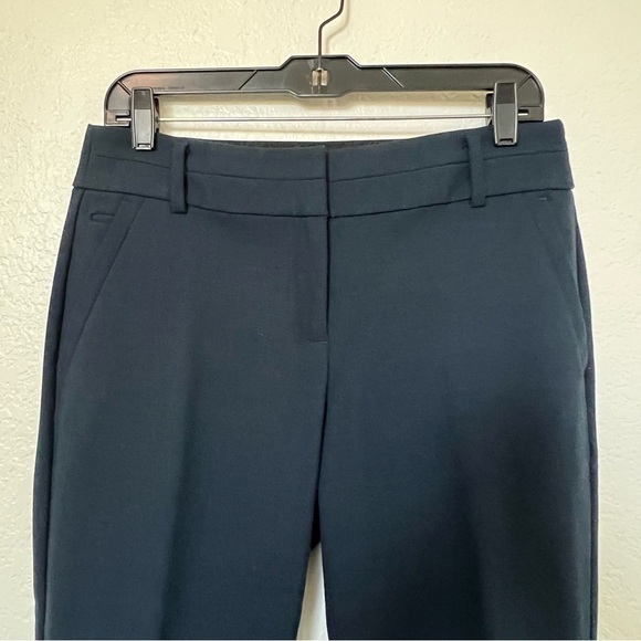 2/$30 Ann Taylor LOFT Navy Blue Julie Slacks Pants Wool Blend SZ 4 - Picture 2 of 16